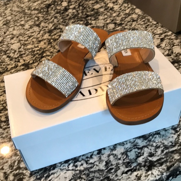 STEVE MADDEN RHINESTONE SANDALS - Picture 5 of 6